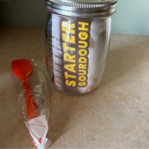 Kikcoin Sourdough Starter Kit Jar, Thermometer, Sourdough Bread Baking Supplies